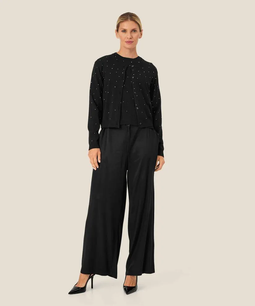 1009897 MaLucindia Cardigan with Rhinestones - Black