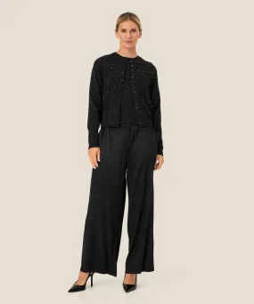 1009897 MaLucindia Cardigan with Rhinestones - Black