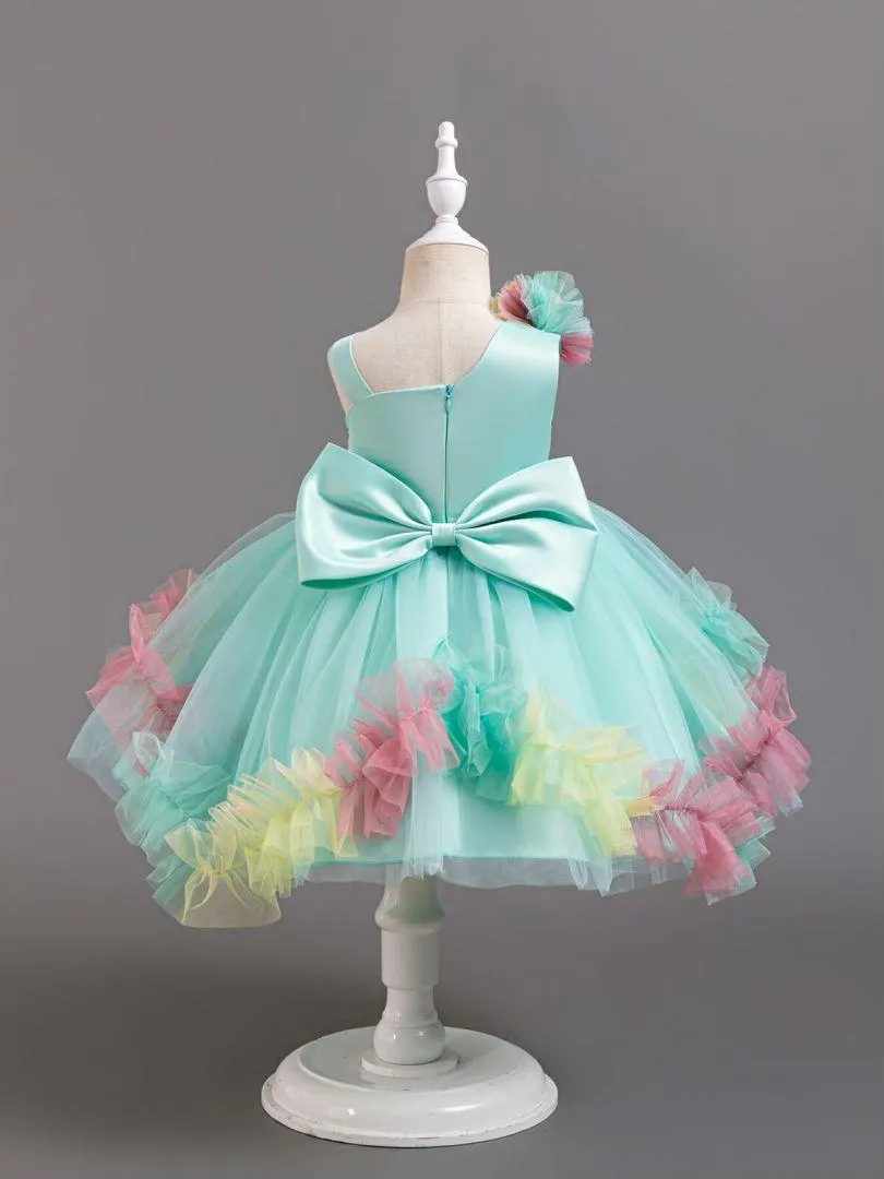 2pcs Flower Dress baby birthday party princess TuTu dress for girls 9M-6Year wear