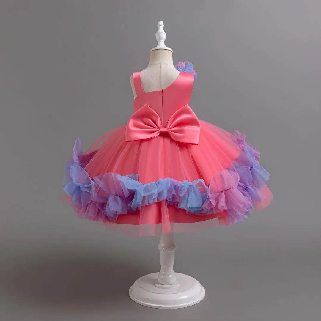 2pcs Flower Dress baby birthday party princess TuTu dress for girls 9M-6Year wear