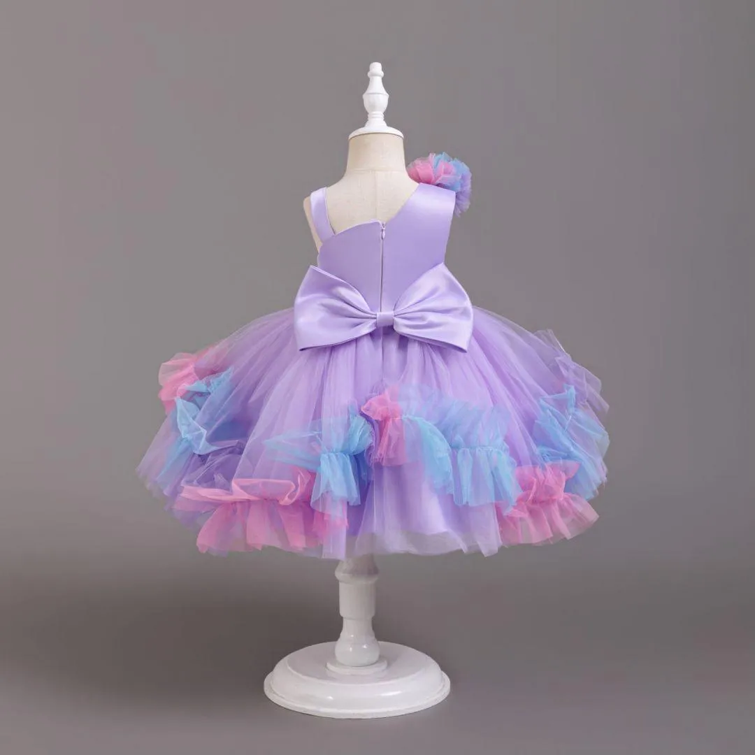 2pcs Flower Dress baby birthday party princess TuTu dress for girls 9M-6Year wear