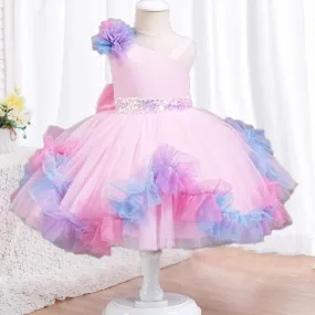 2pcs Flower Dress baby birthday party princess TuTu dress for girls 9M-6Year wear