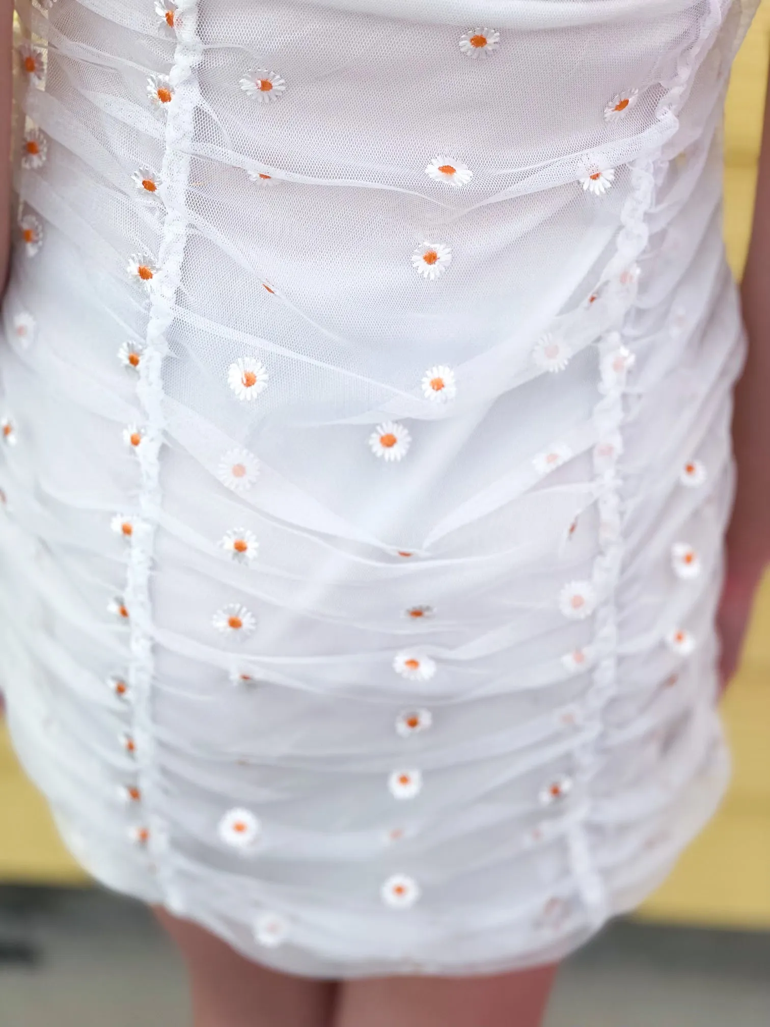 A Daisy Will Do Floral Dress - White