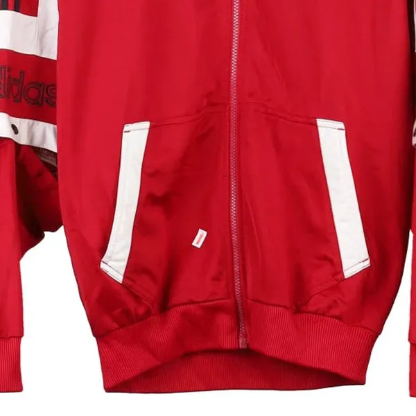 Adidas Track Jacket - Small Red Polyester