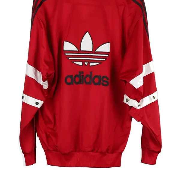 Adidas Track Jacket - Small Red Polyester