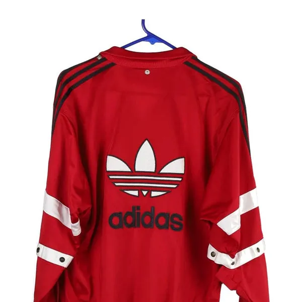 Adidas Track Jacket - Small Red Polyester
