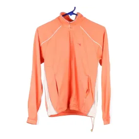 Age 10-11 Diadora Track Jacket - Medium Orange Polyester