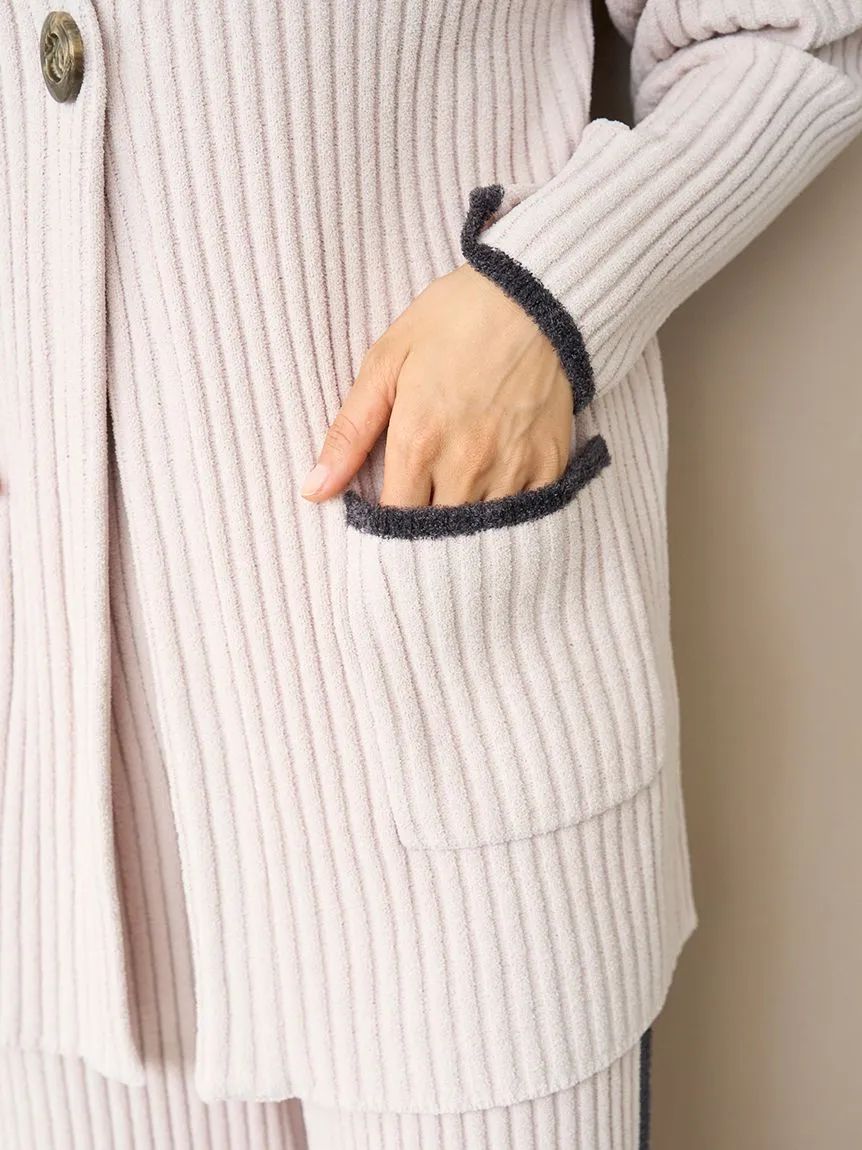 Air Moco x Smooth Ribbed Knit Cardigan