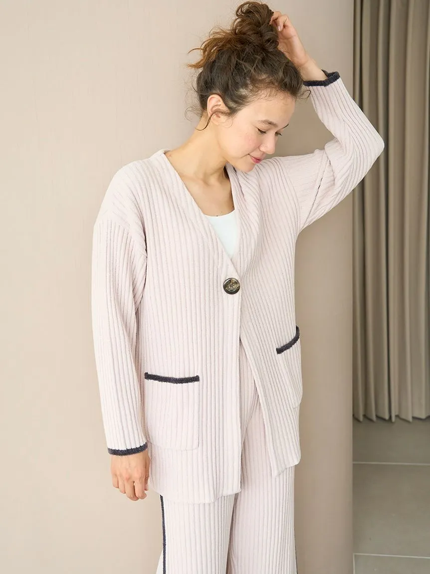 Air Moco x Smooth Ribbed Knit Cardigan