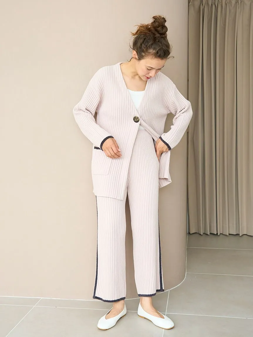 Air Moco x Smooth Ribbed Knit Cardigan