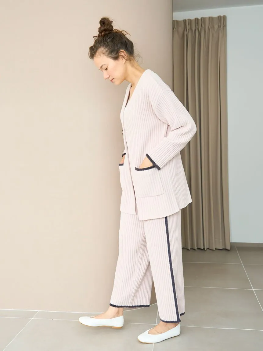 Air Moco x Smooth Ribbed Knit Cardigan