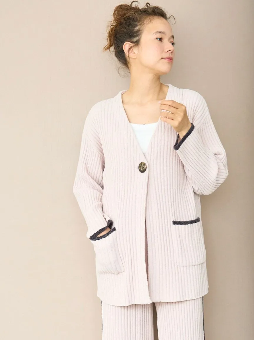 Air Moco x Smooth Ribbed Knit Cardigan