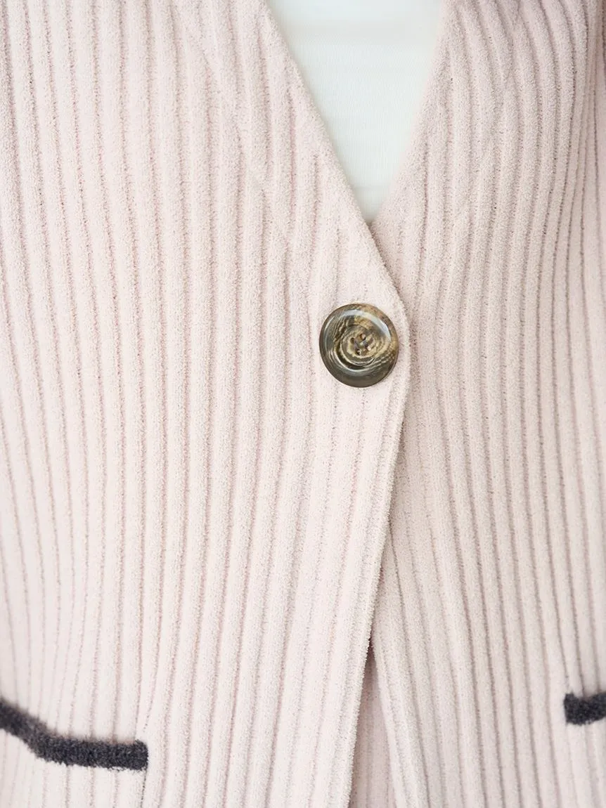Air Moco x Smooth Ribbed Knit Cardigan