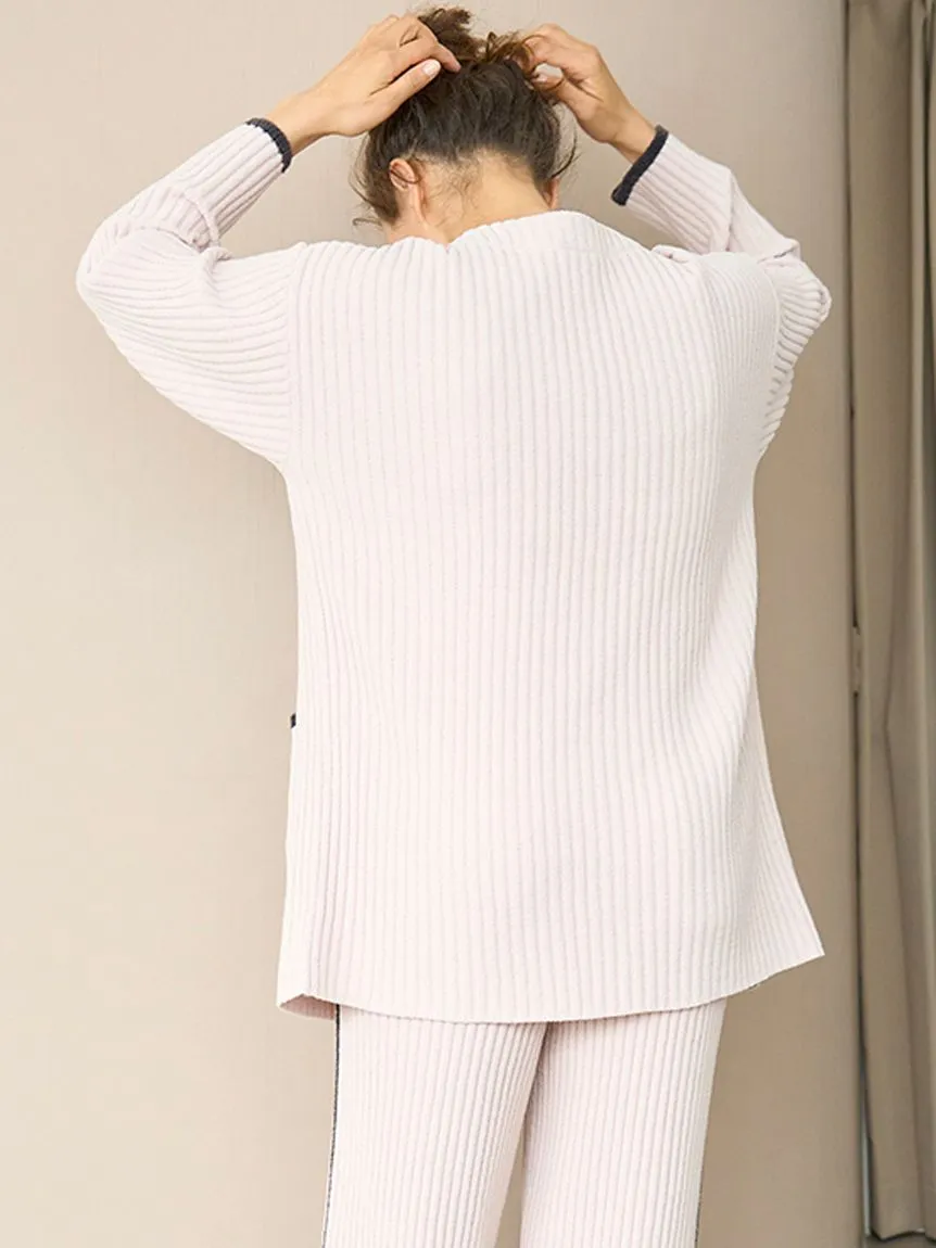 Air Moco x Smooth Ribbed Knit Cardigan