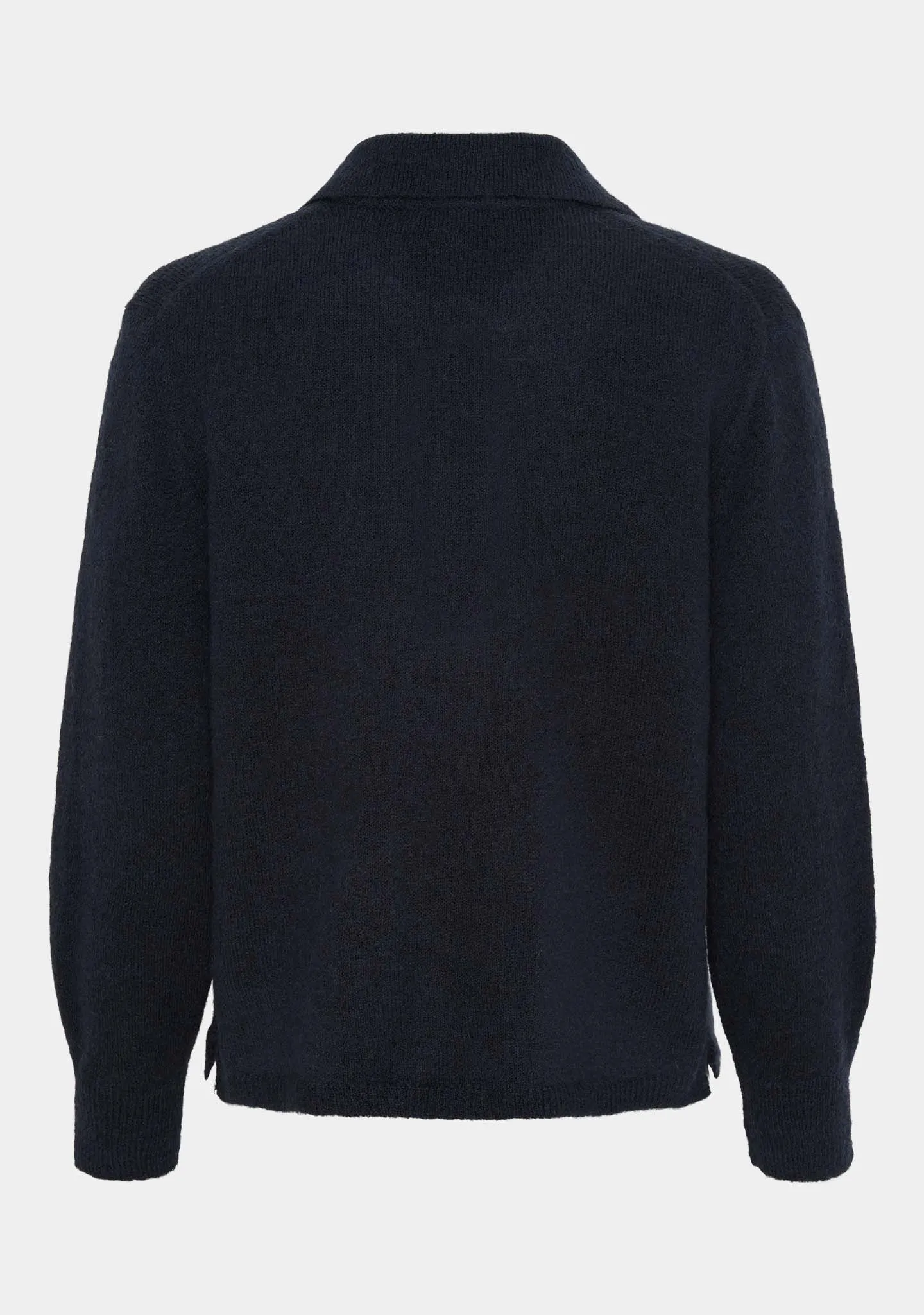 Anna Colar Cardigan - Navy Melange