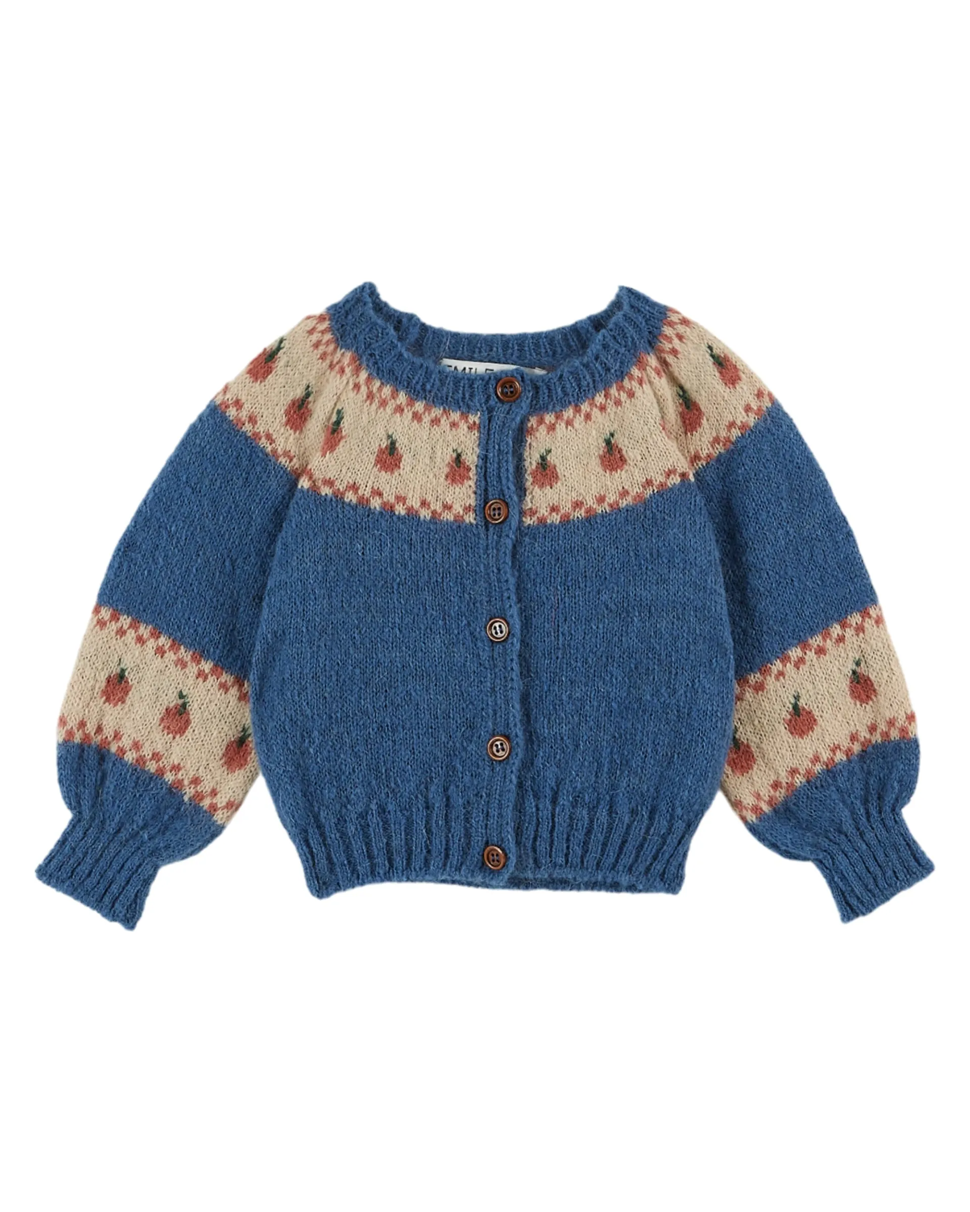 Apple Collar Cardigan in Blue