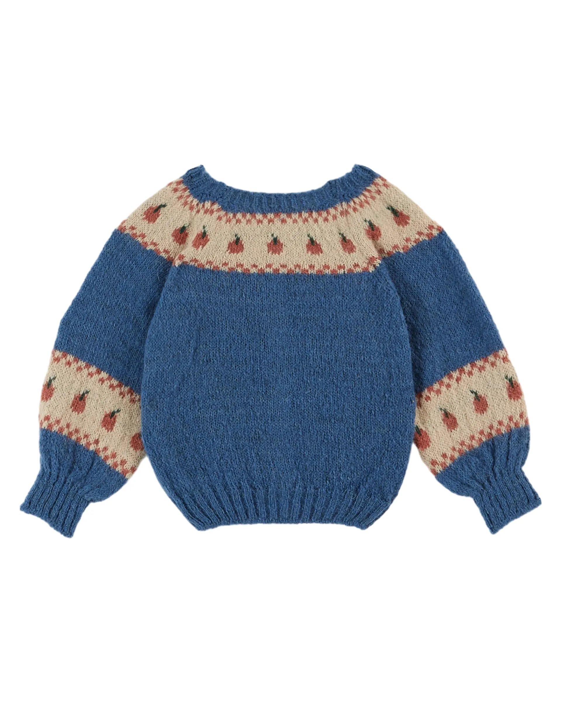 Apple Collar Cardigan in Blue