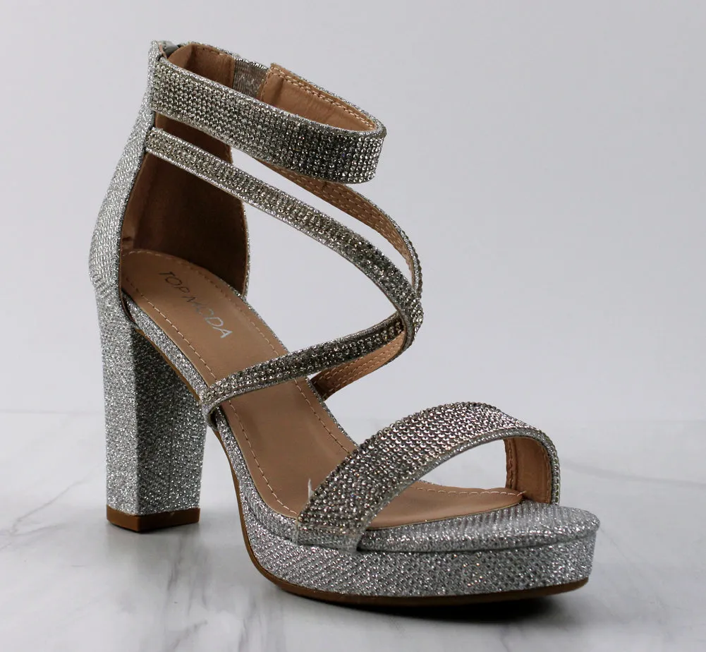 Asia 66 Women's Cross Strapped Platform Heeled Sandals