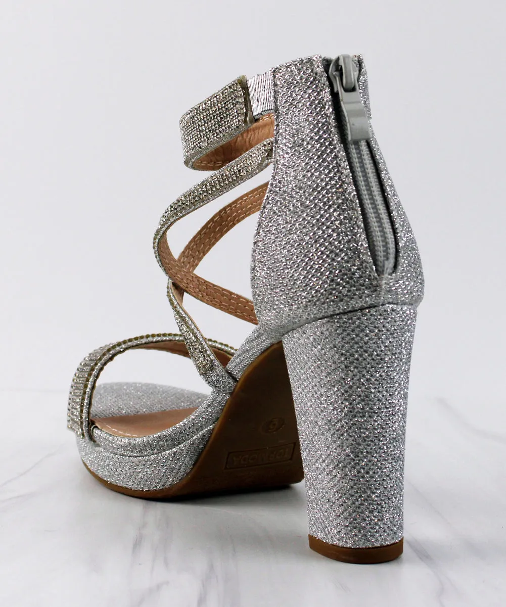 Asia 66 Women's Cross Strapped Platform Heeled Sandals