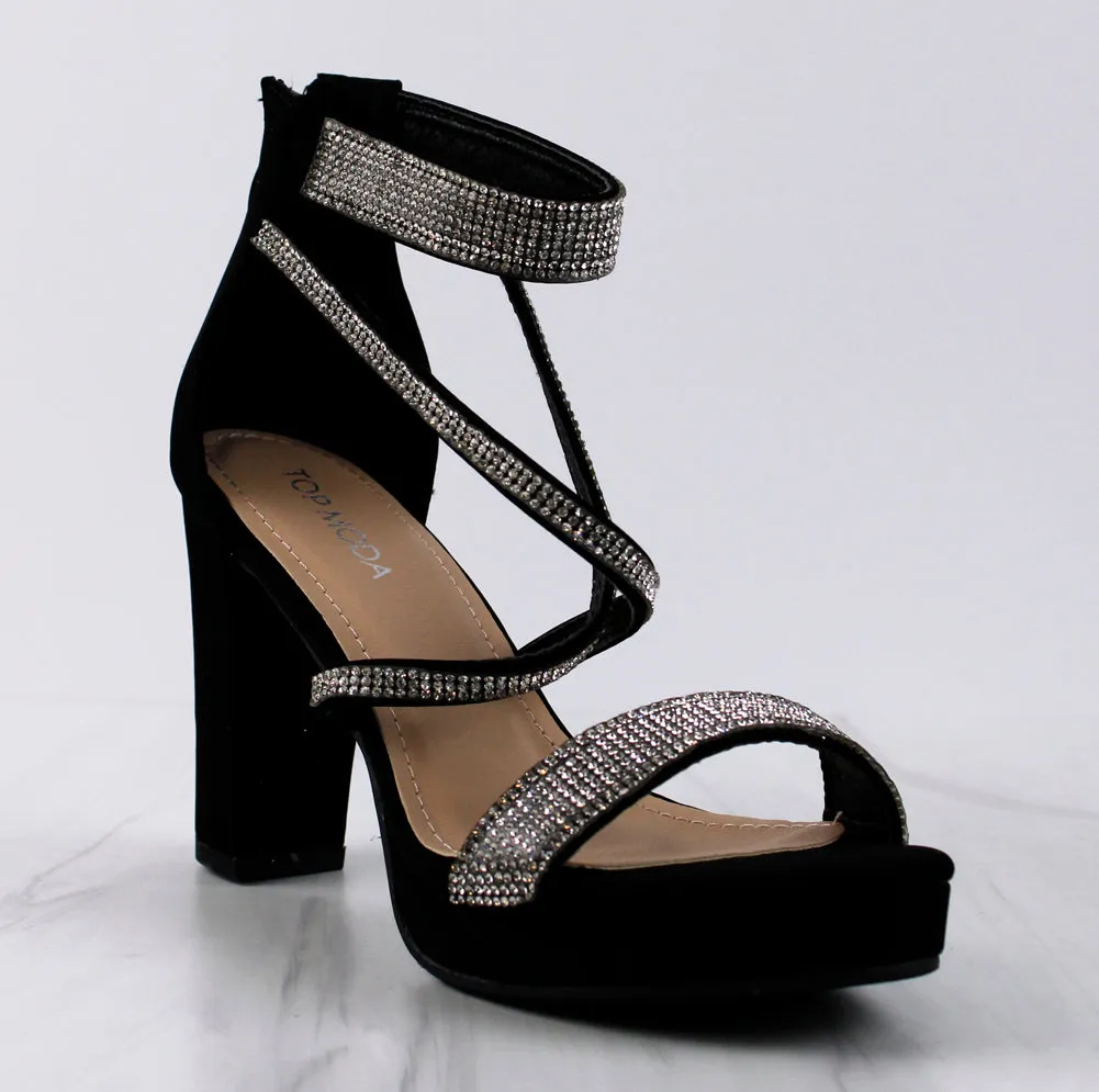 Asia 66 Women's Cross Strapped Platform Heeled Sandals