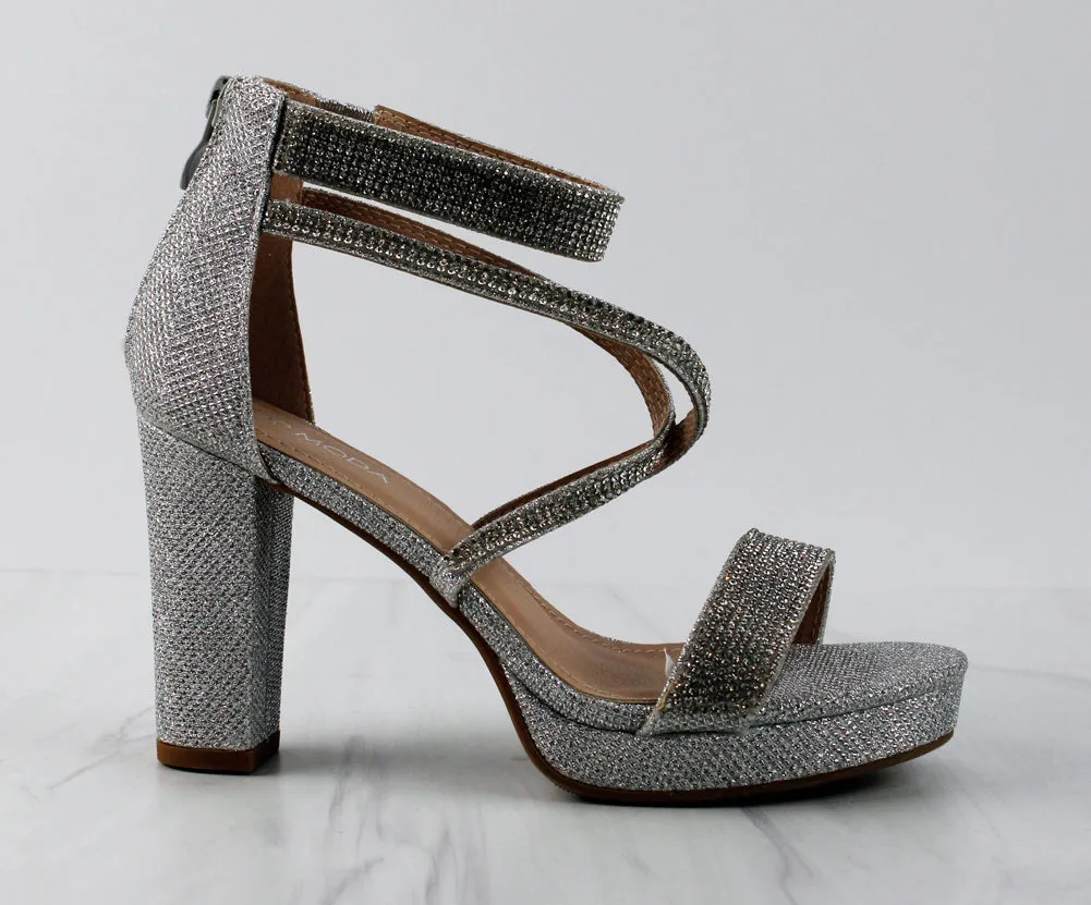 Asia 66 Women's Cross Strapped Platform Heeled Sandals