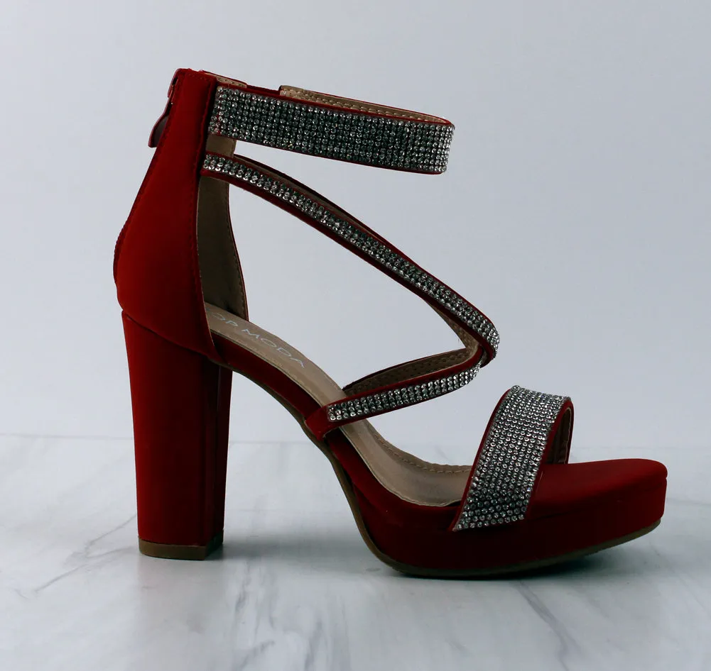 Asia 66 Women's Cross Strapped Platform Heeled Sandals