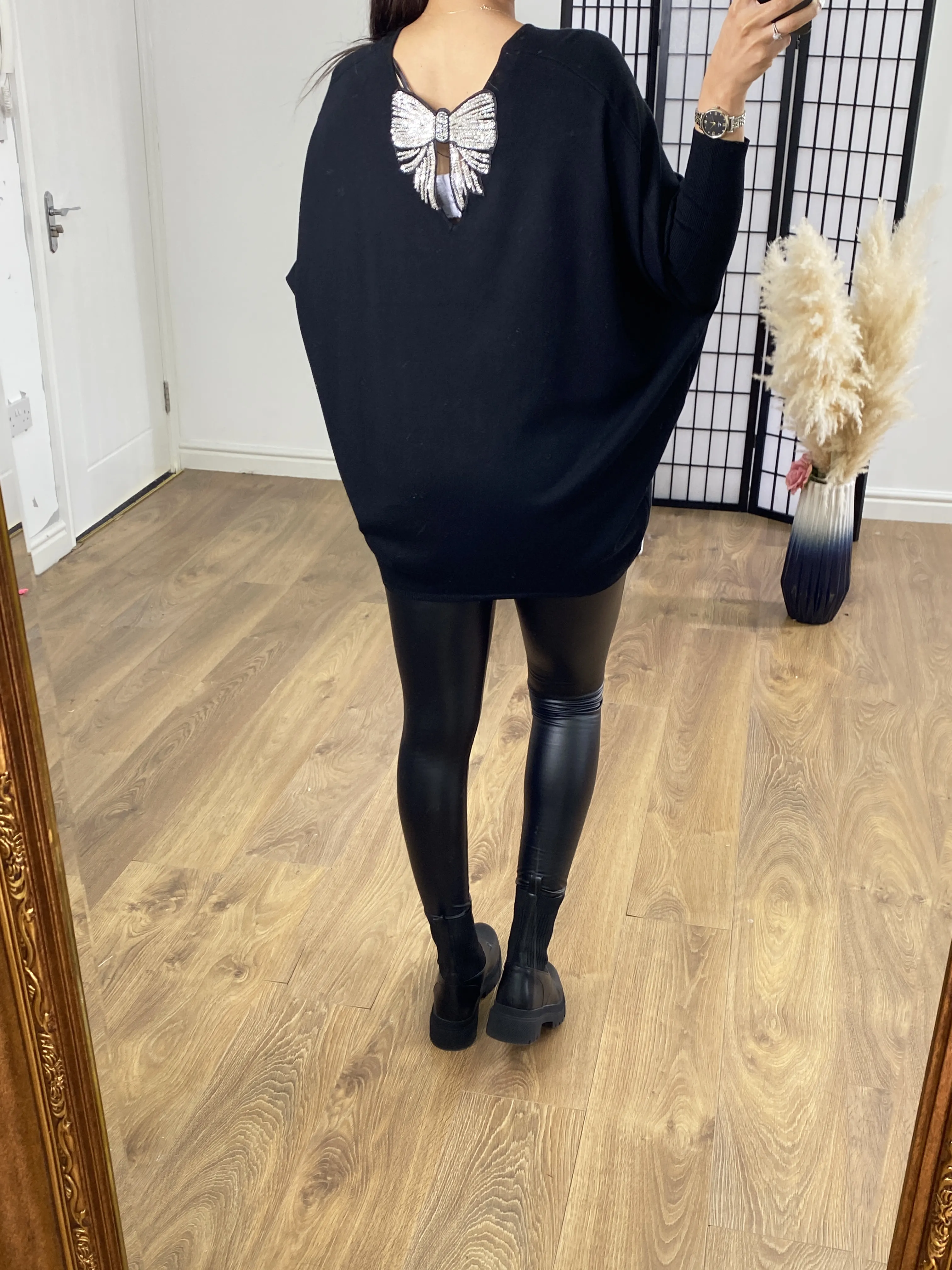 Aylin Beaded Bow Back Jumper