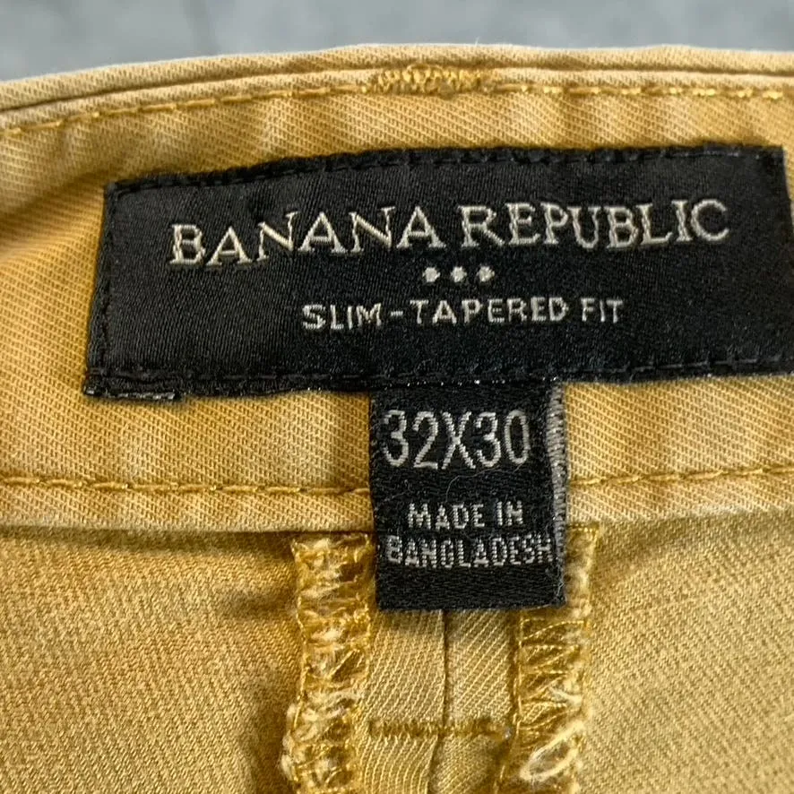 BANANA REPUBLIC Men's Honeycomb Slim Tapered-Fit Grayson Chino Pants SZ 32X30
