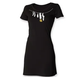 Bat sloth and socks t-shirt dress