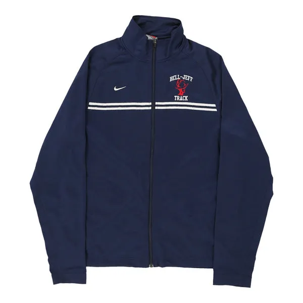 Bell-Jeff Track Nike Track Jacket - Medium Navy Polyester