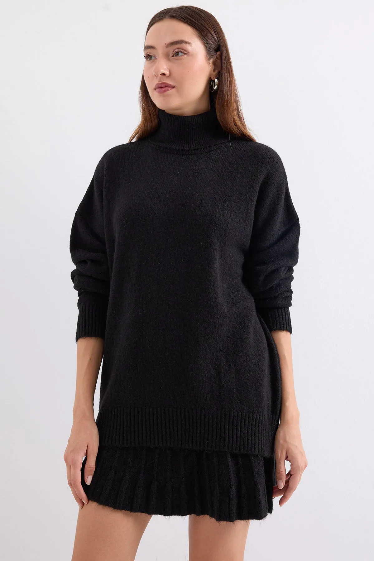 BGD Women Kazakh Skirt Knit Set - Black - Avondale