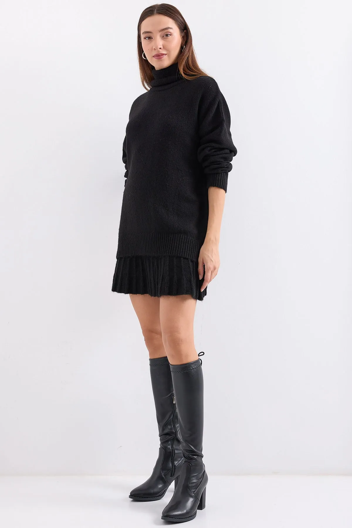 BGD Women Kazakh Skirt Knit Set - Black - Avondale