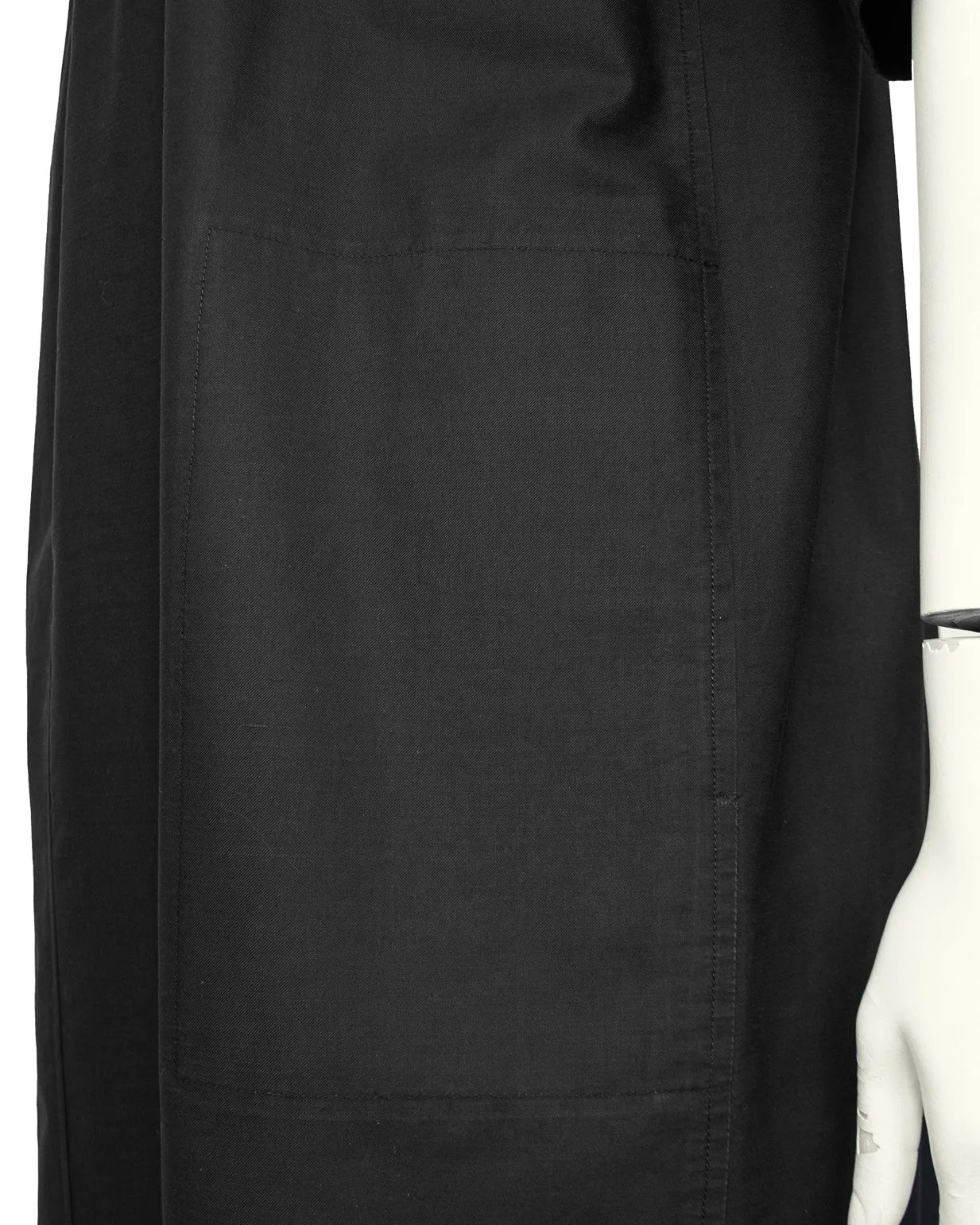 Black Cotton Peasant Style Dress