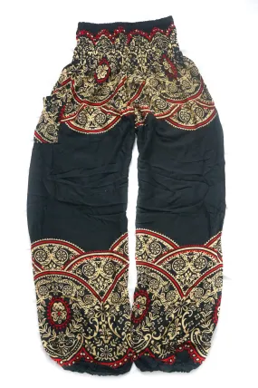 Black Luna Mandala Harem Pants