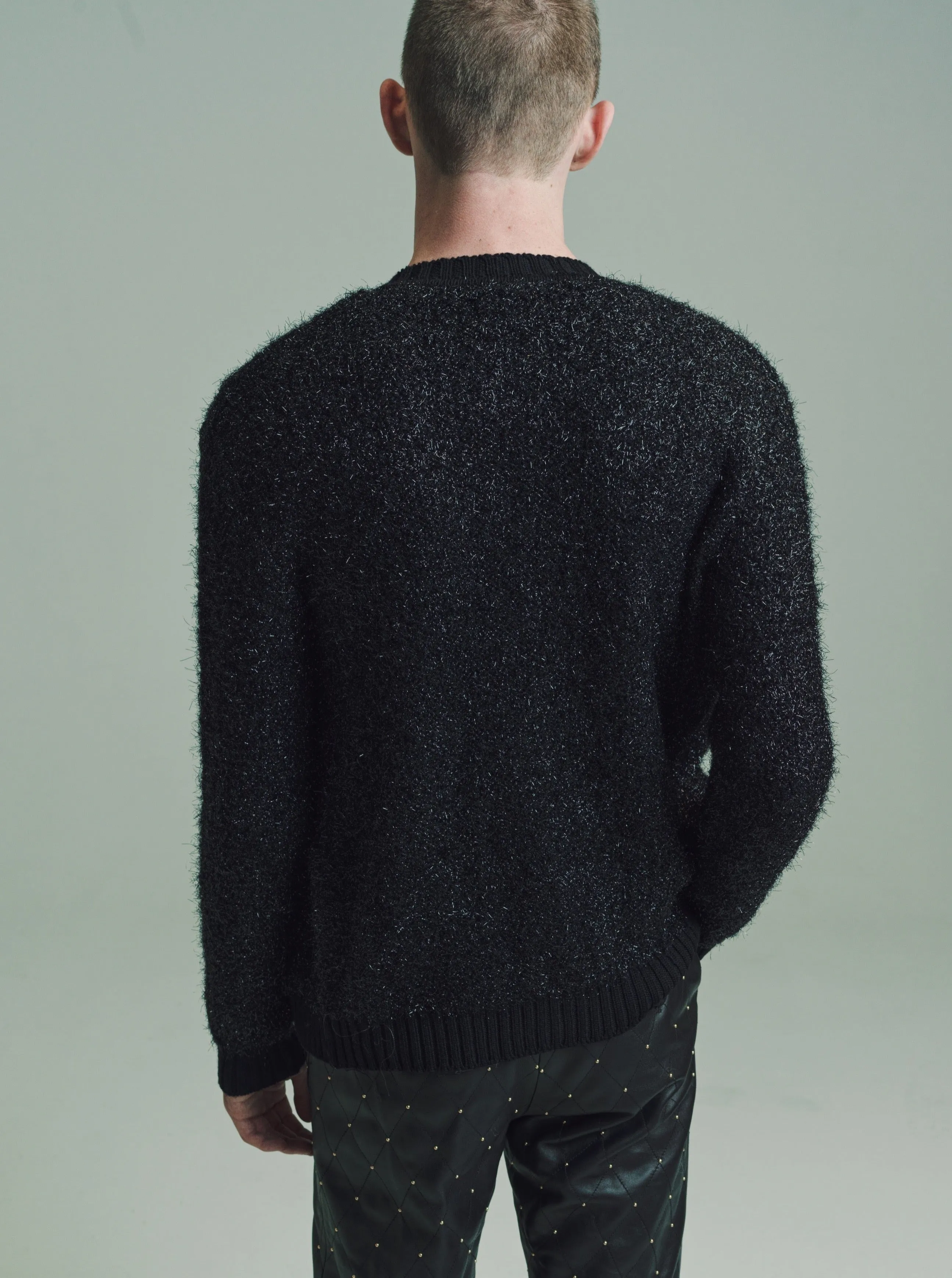 Black Lurex Cardigan