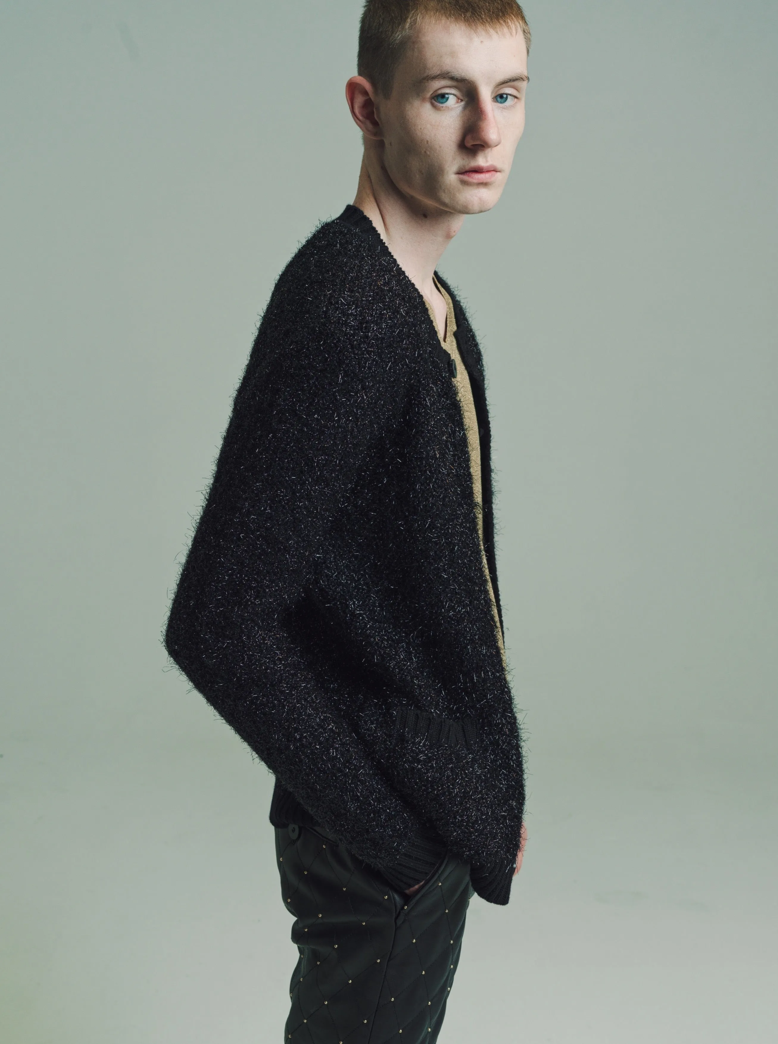 Black Lurex Cardigan