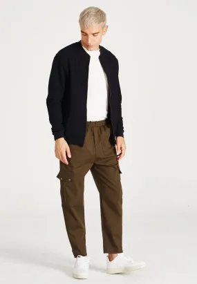 Blouson CARTER Biobaumwolle black waffle | Givn