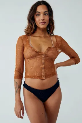 Bright Cider Lost In Lace Cardigan