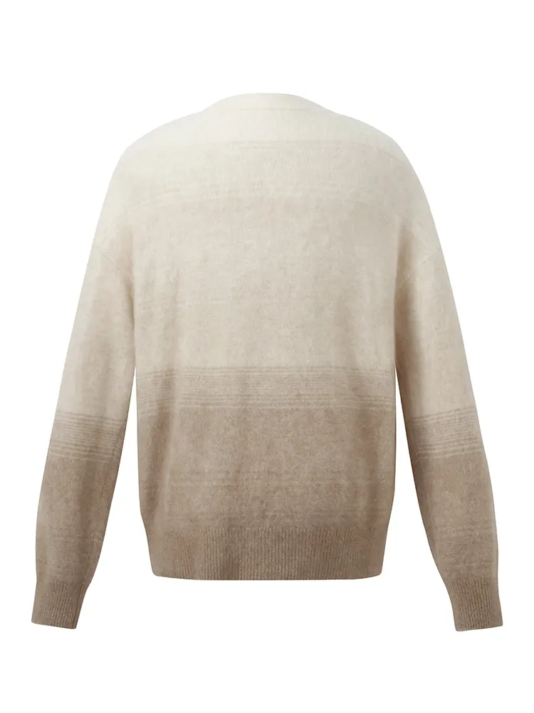 Brushed Cashmere Gradient Women Cardigan