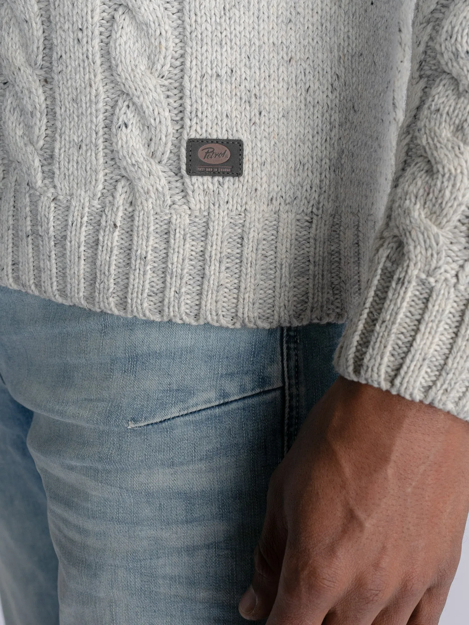 Cable-Knit Pullover Grayslake