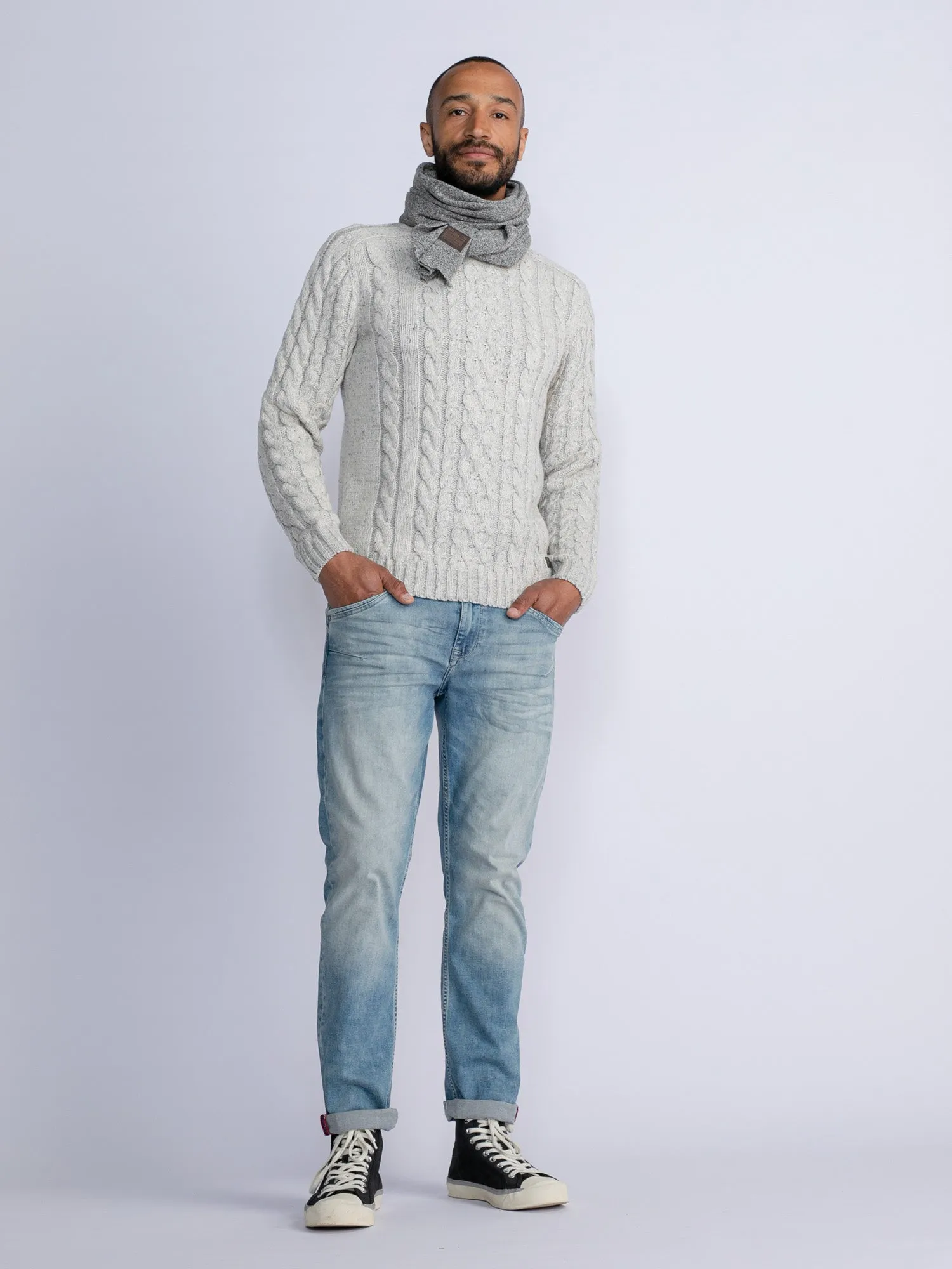 Cable-Knit Pullover Grayslake