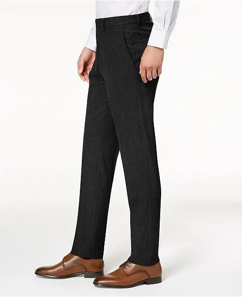 Calvin Klein Mens Skinny fit Dress Pants 31 / 32 Black Solid Stretch