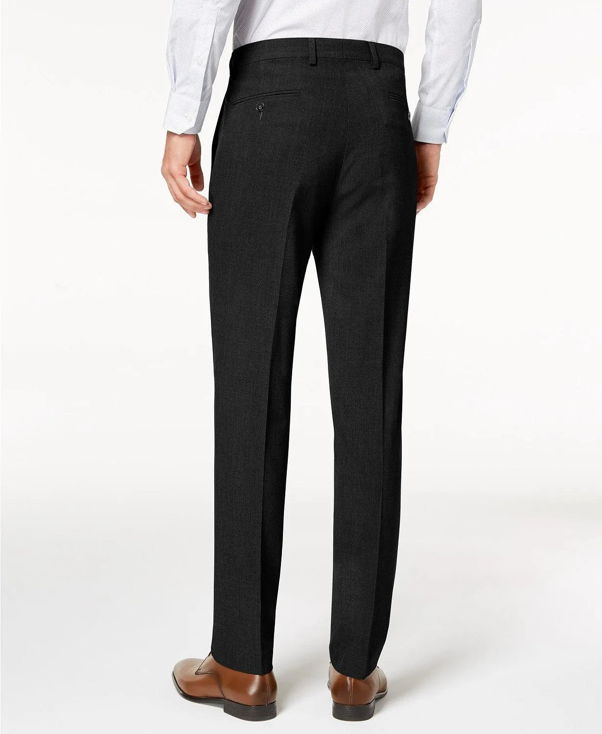 Calvin Klein Mens Skinny fit Dress Pants 31 / 32 Black Solid Stretch