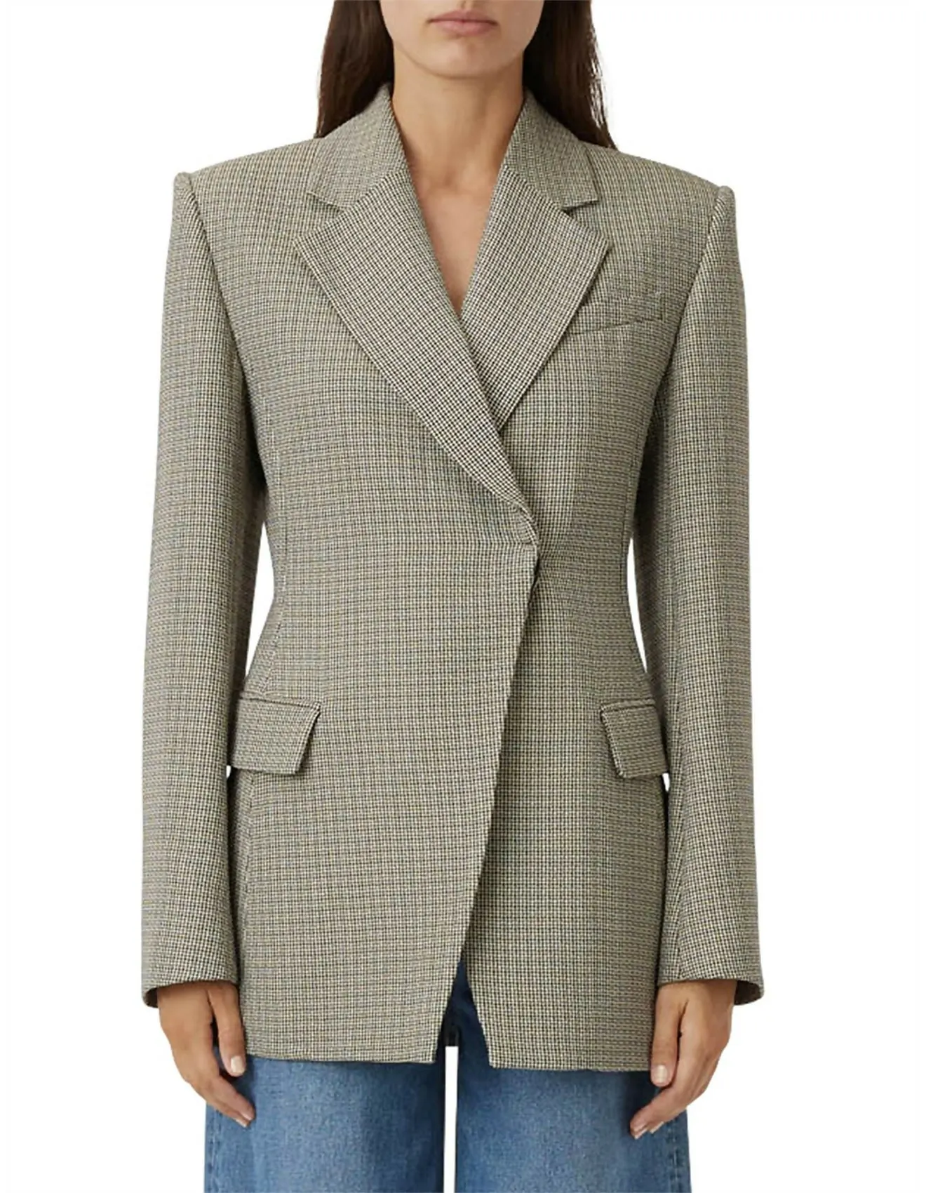 Camilla And Marc Banks Blazer Black Houndstooth Size 8