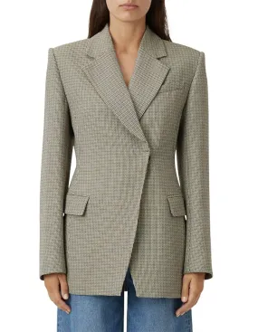 Camilla And Marc Banks Blazer Black Houndstooth Size 8