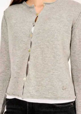 Cardigan mit Rollkante