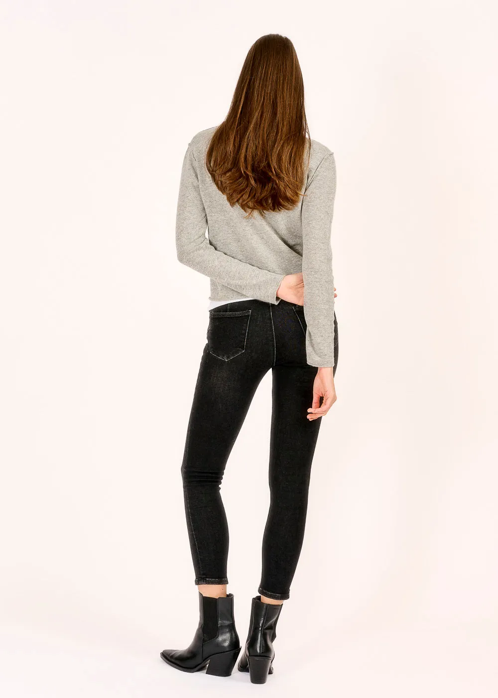 Cardigan mit Rollkante