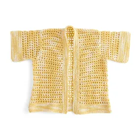 Caron Crochet Mesh Cardigan