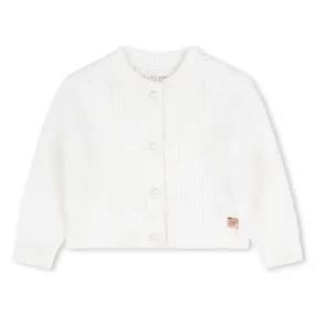 Carrement Beau White Knitted Cardigan