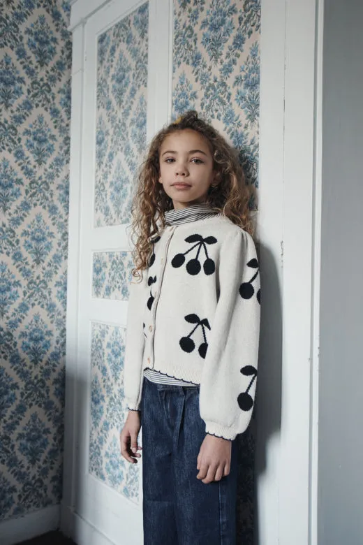 Cerises Cardigan in Ecru